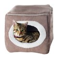 Petmaker Petmaker 82-M369C-LC 12 x 13.5 x 13 in. Cozy Cave Enclosed Cube Pet Bed; Light Coffee 82-M369C-LC